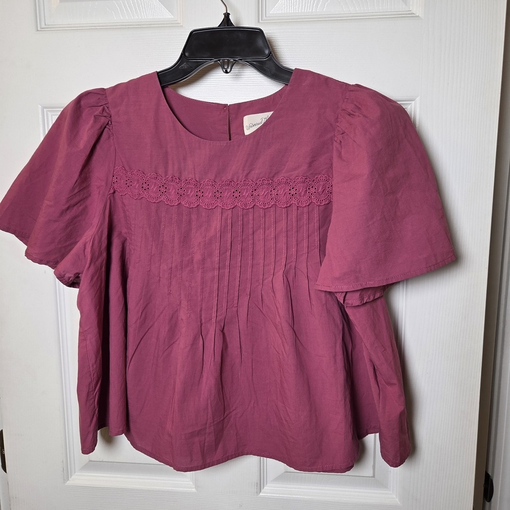 Universal Thread sz M 100% cotton berry color top NWT boho cottagecore casual